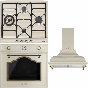Pachet Smeg Cortina: Cuptor, Plita, Hota