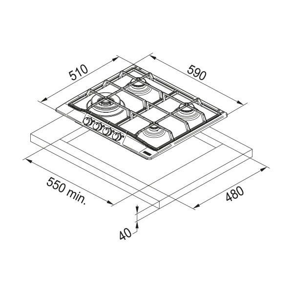 Plita Gaz Country Franke Pear White - Design Elegant