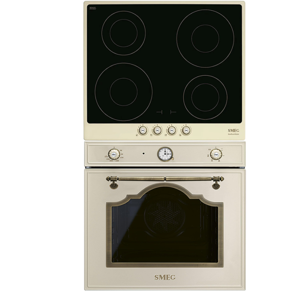 Pachet Crem Smeg Cortina Cuptor electric SF67C1PO + Plita inductie SI764POM