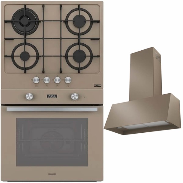 Pachet Oyster Franke Cuptor electric FSM 86 H OY+Plita pe gaz FHMA 604 3G DC OY C (WOK, fonta)+Hota de perete 70cm Plus 70 OY