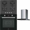 Pachet Franke cu Cuptor, Plită, Hotă Sticla Neagră