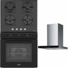 Pachet Franke: Cuptor, plită și hotă sticlă neagră