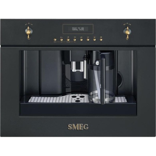 Espressor incorporabil automat Smeg Italia Coloniale CMS8451A, 15 bar, Rasnita, 1.8 l, Antracit