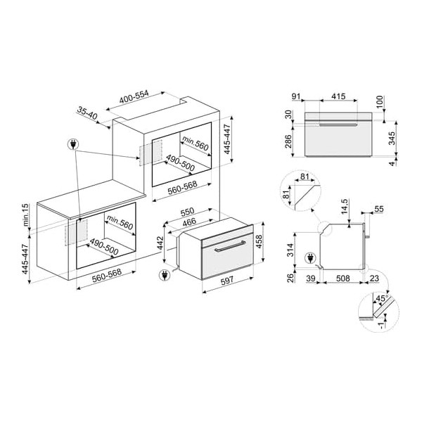 Cuptor combinat Smeg Victoria SO4902M1X, Inox