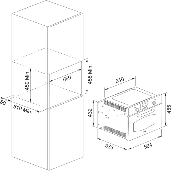 Cuptor microunde Franke Country Nero, 34L, control mecanic