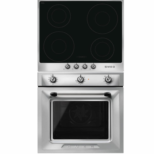 Pachet electric Smeg Inox Victoria Cuptor + Plită