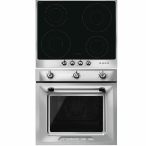 Pachet electric Smeg Inox Victoria Cuptor + Plită