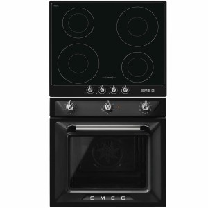Pachet electric Smeg Negru Cuptor + Plită inductie
