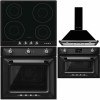 Pachet Smeg Negru Victoria cu Electrocasnice