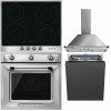 Pachet Smeg Inox Victoria: Cuptor, Plită, Hota, Mașină