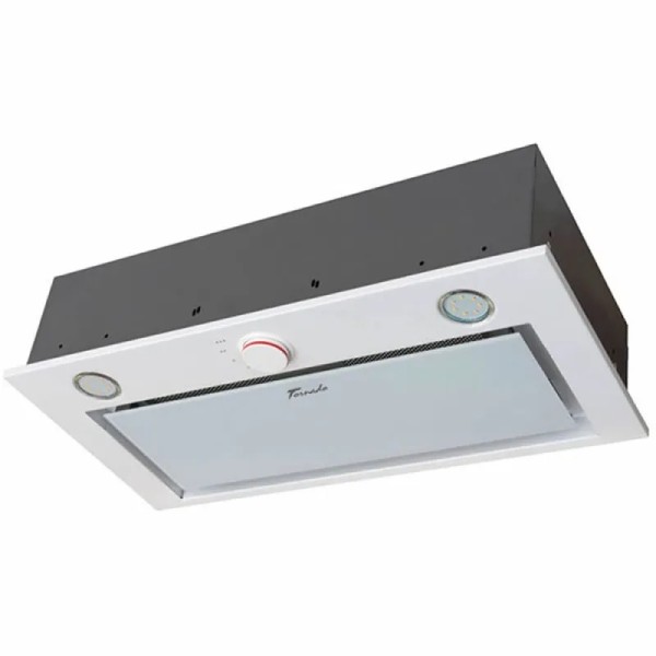 Hota Incorporabila Tornado Alb Modul Glass 750 (60), 1 motor, latime 60 cm, 3 viteze, absorbtie 750 (mc/h)