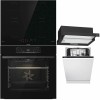 Pachet Gorenje Negru: Cuptor, Plită, Hotă, Mașină Vase