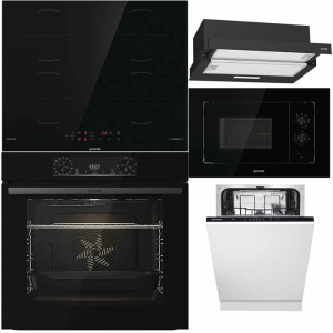 Set Gorenje: Cuptor, Plită, Hotă, Microunde, Mașină Vase