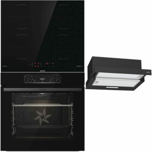 Set Gorenje Negru: Cuptor, Plita, Hota