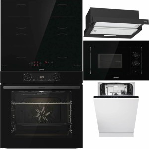 Pachet Gorenje: Cuptor, Plită, Hotă, Microunde, Mașină Vase