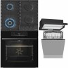 Pachet Gorenje Cuptor Negru, Plita, Hota, Masina Vase