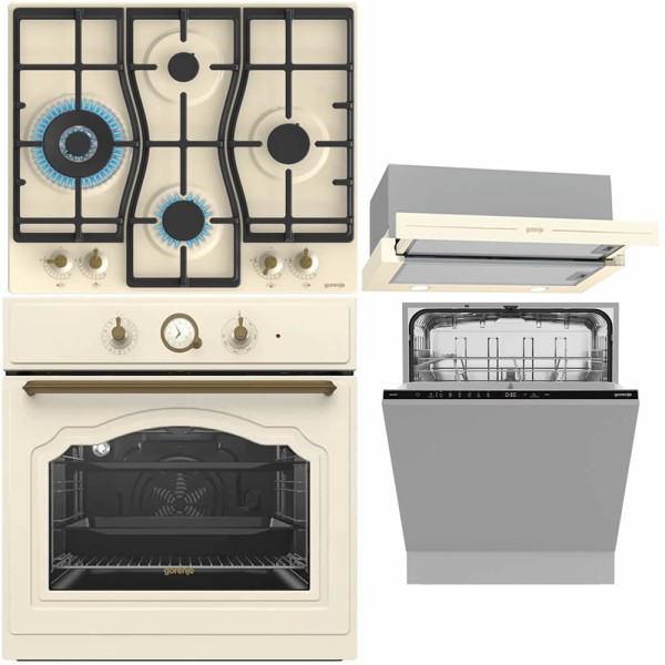 Pachet electrocasnice Gorenje Rustic Crem