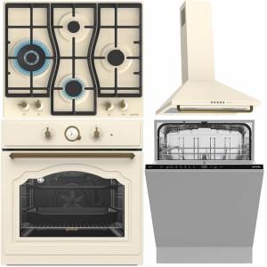 Pachet Gorenje Rustic Cuptor Plita Hota Masina Vase
