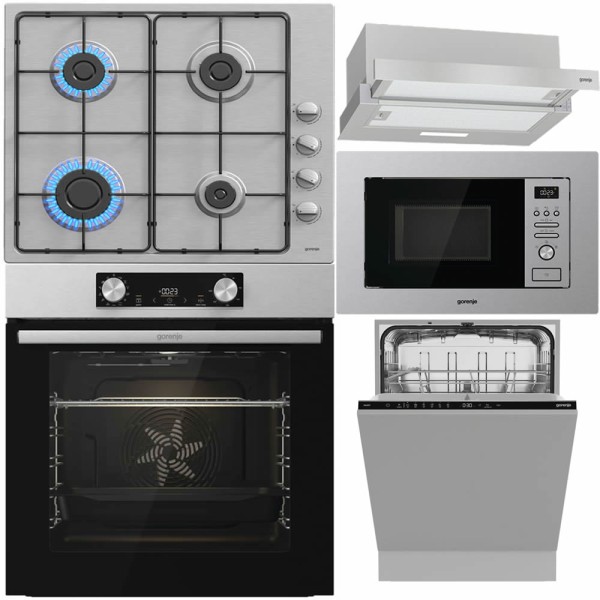 Pachet complet electrocasnice Gorenje Inox
