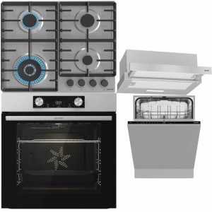 Pachet Gorenje: Cuptor, Plită, Hotă, Mașină de vase