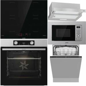 Pachet Gorenje Cuptor BOP6737E02XK + Plita inductie GI6401BSCE  + Hota TH62E3X + Microunde BM201AG1X + Masina vase 60cm GV642D65