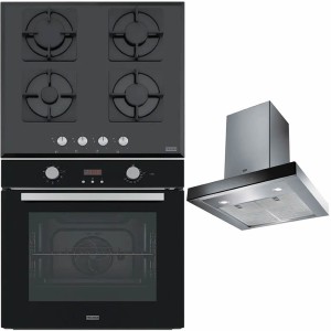 Pachet Franke Sticla Neagra Cuptor electric FSL 86 H BK + Plita FHNS 604 4G BK + Hota de perete FCR 625 TC BK/XS ( 750 mc/h )