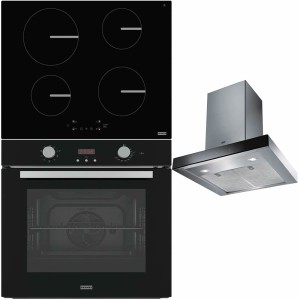 Pachet Franke Sticla Neagra Cuptor FSL 86 H BK + Plita inductie FSM 654 I BK + Hota de perete FCR 625 TC BK/XS ( 750 mc/h )
