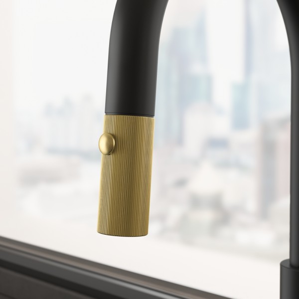 Baterie Bucatarie Franke Maris Matte Black-Gold