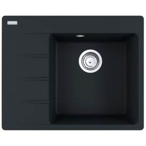 Chiuveta Franke Centro CNG 611/211-62 Stanga Matte Black, 1 cuva si picurator, ( 620x500 mm )