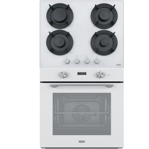 Pachet Franke Maris Sticla Alba Cuptor electric FMA 86 H WH, plita pe gaz FHMF 604 4G C