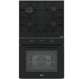 Pachet Franke Maris Full Negru Cuptor electric  FMA 86 H TBK, plita pe gaz  FHMA 604 3G DC MB C