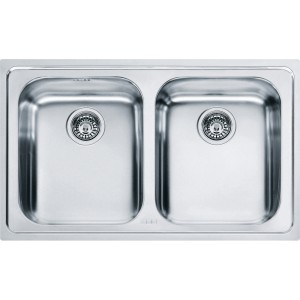 Chiuveta Bucatarie Inox Dekor cu 2 Cuve Franke