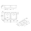 Chiuveta Sub Blat Smeg UM4040, Inox