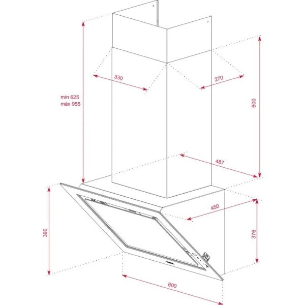 Hota decorativa Stone Grey Teka, latime 60 cm